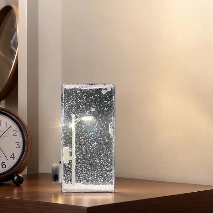Snowy Street Lamp Night Light – DIY Quicksand Snow Effect | Cozy LED Winter Decor | BUY 1 GET 1