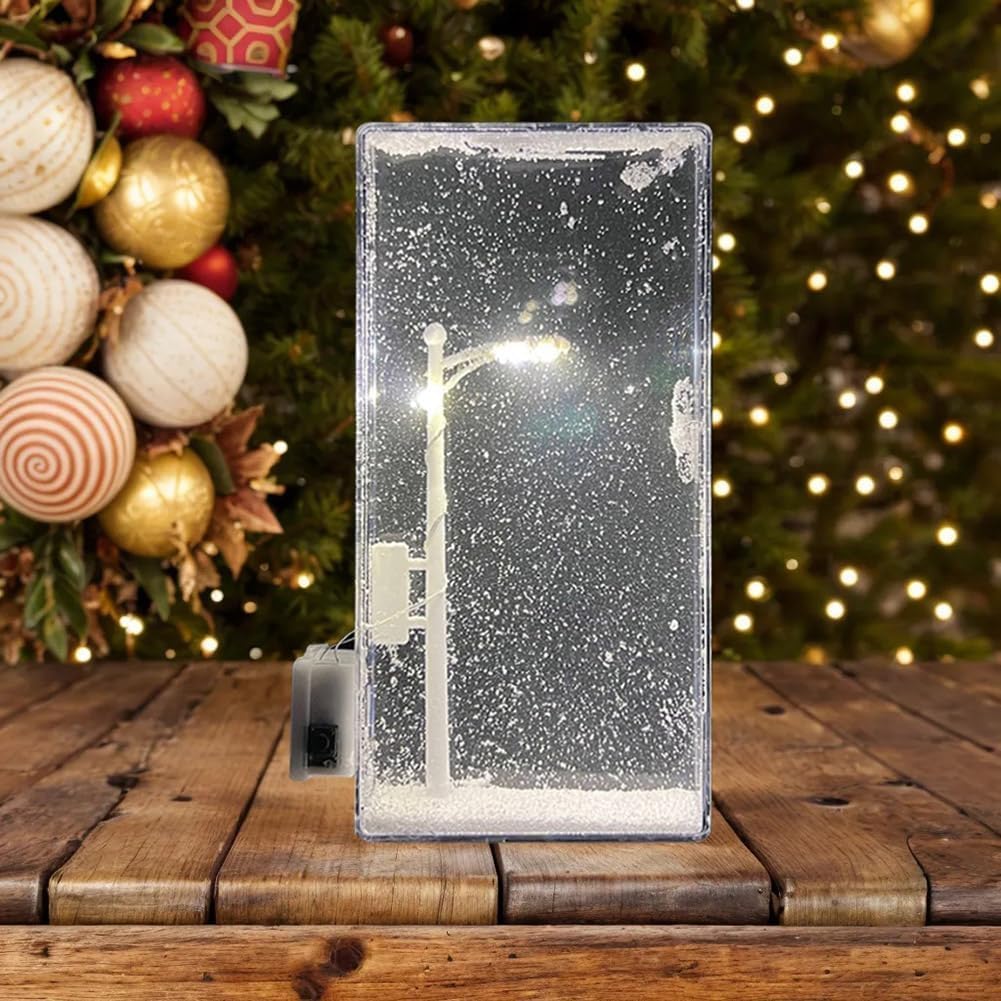 Snowy Street Lamp Night Light – DIY Quicksand Snow Effect | Cozy LED Winter Decor | BUY 1 GET 1